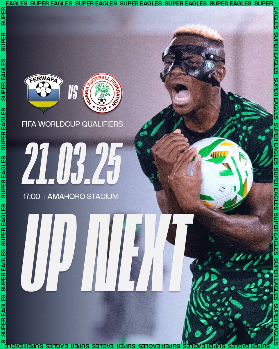 NGSuperEagles's tweet photo. Coming Up: WCQ vs Rwanda at the Amahoro Stadium #SoarSuperEagles https://t.co/ZTqyoOtNvG