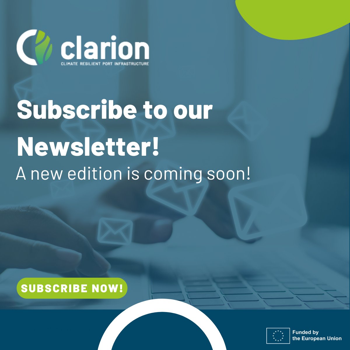 🌸  As March is ending, a new edition of the CLARION Newsletter is on the way!

📢 What’s inside?
📰 Latest project updates &amp; insights
⚓ Key takeaways from CLARION’s event participation
✨ Exciting developments in climate-resilient port infrastructure

➡️ projectclarion.eu/contact/
