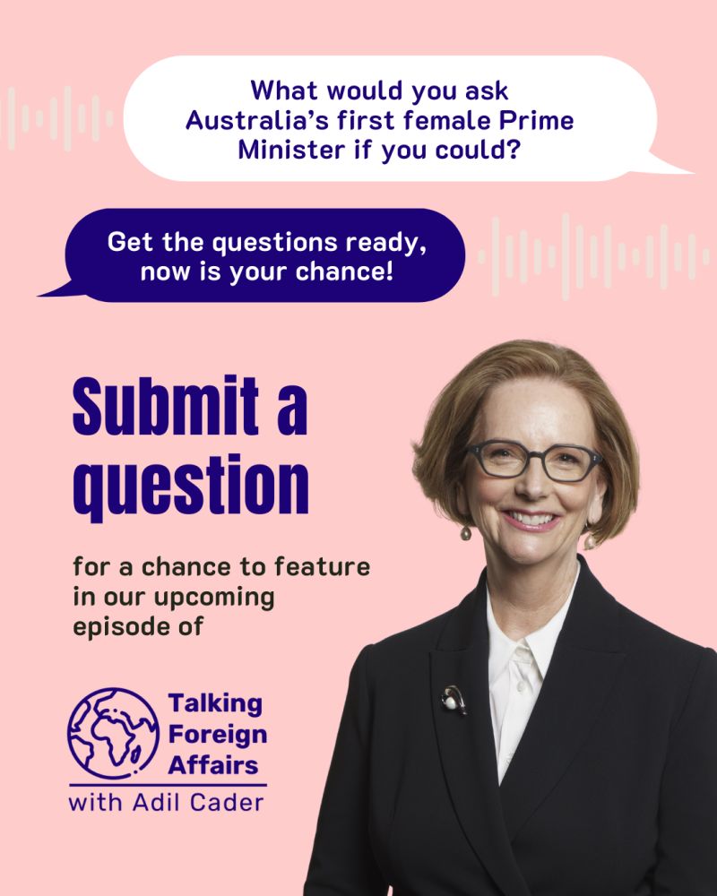 TFAwithAdil's tweet photo. Everyone's been asking, now is finally your chance!
 
 ⭐Want to feature on our Julia Gillard episode? now you can in three simple steps:
 
1️⃣ Reshare this post to spread the word!
 
2️⃣ Make sure you’re subscribed this page for the latest updates on opportunity to interact with world leaders.
 
3️⃣ Submit in questions here https://t.co/IXW8WIlZK1 (takes a min)
 
 ✨Bonus point: Tag someone below who loves everything gender equality and global politics
 
 🎙️Form closes soon!

#genderequality #leadership #equality