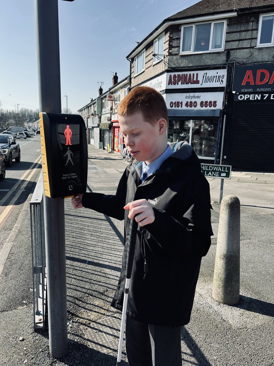 Well done to Lucas who has been making fantastic progress in his habilitation lessons 🌟 🦯