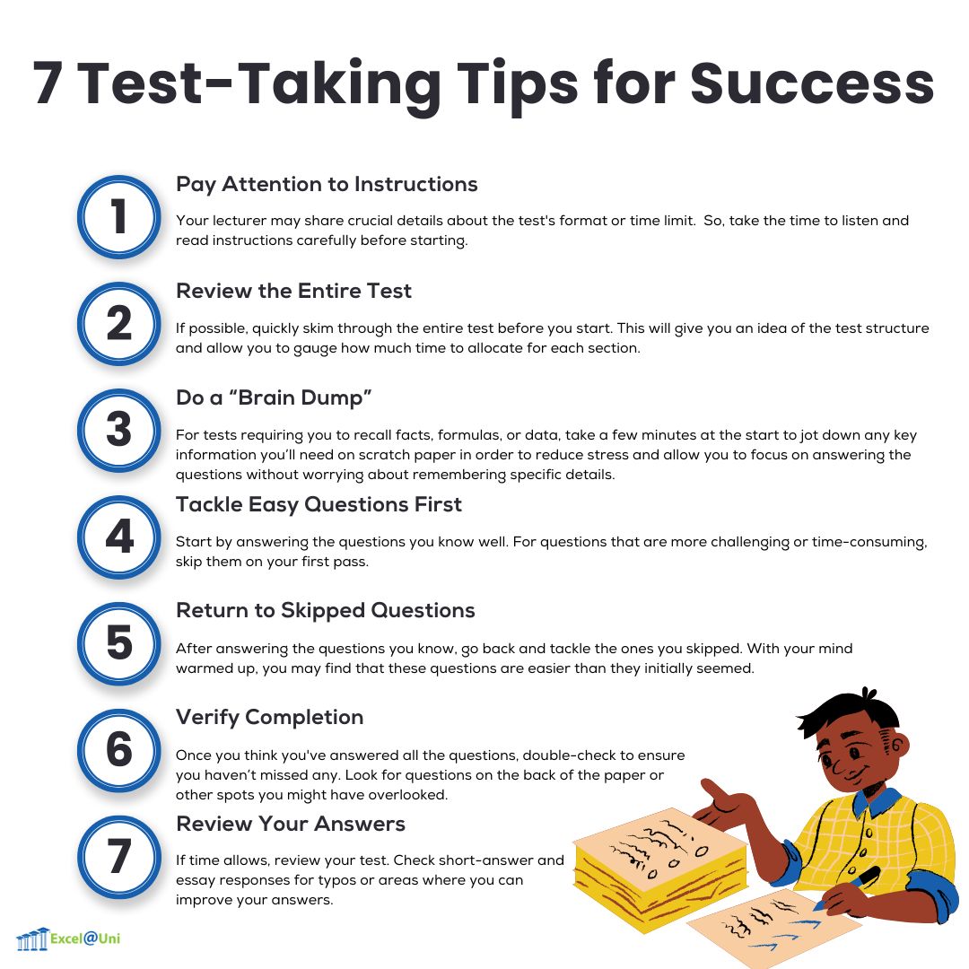 ExcelAtUni's tweet image. Maximise your exam performance with Harvard's 14 essential test-taking tips 🎓 ✨ 

🚀 Follow us for more insightful student tips and tricks to help YOU through your rough uni days! 

#testweek #excelatuni #studytips