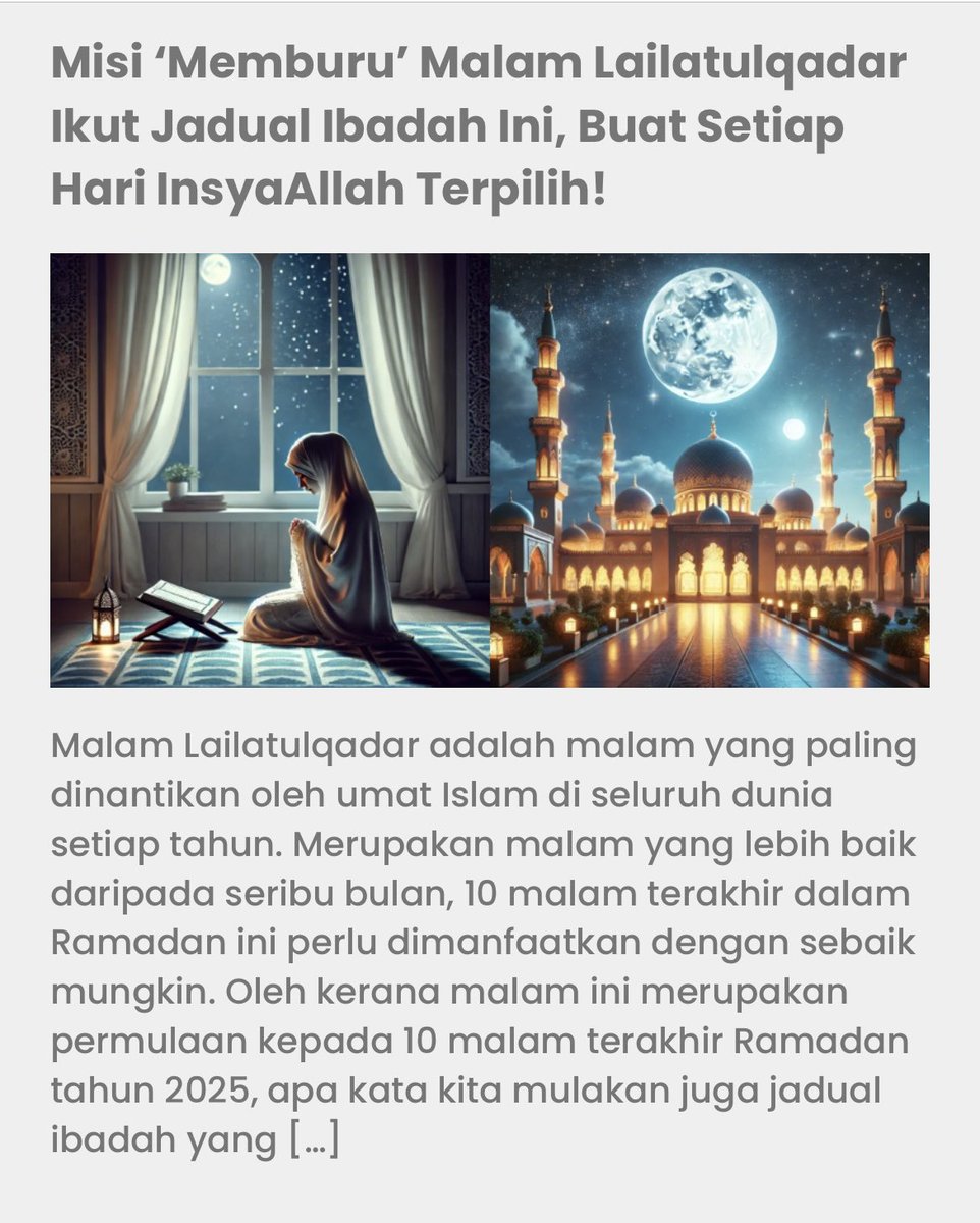 Perbanyakkan berdoa di 10 ramadhan terakhir 🤲🏻 #Ramadan #lailatulqadar