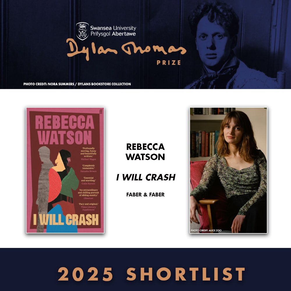 Faber Books (@faberbooks) on Twitter photo Congratulations to <a href="/rebeccawhatsun/">Rebecca Watson</a>! I Will Crash has been shortlisted for the <a href="/dylanthomprize/">dylanthomprize</a> 🎉 #SUDTP25 Congratulations to <a href="/rebeccawhatsun/">Rebecca Watson</a>! I Will Crash has been shortlisted for the <a href="/dylanthomprize/">dylanthomprize</a> 🎉 #SUDTP25