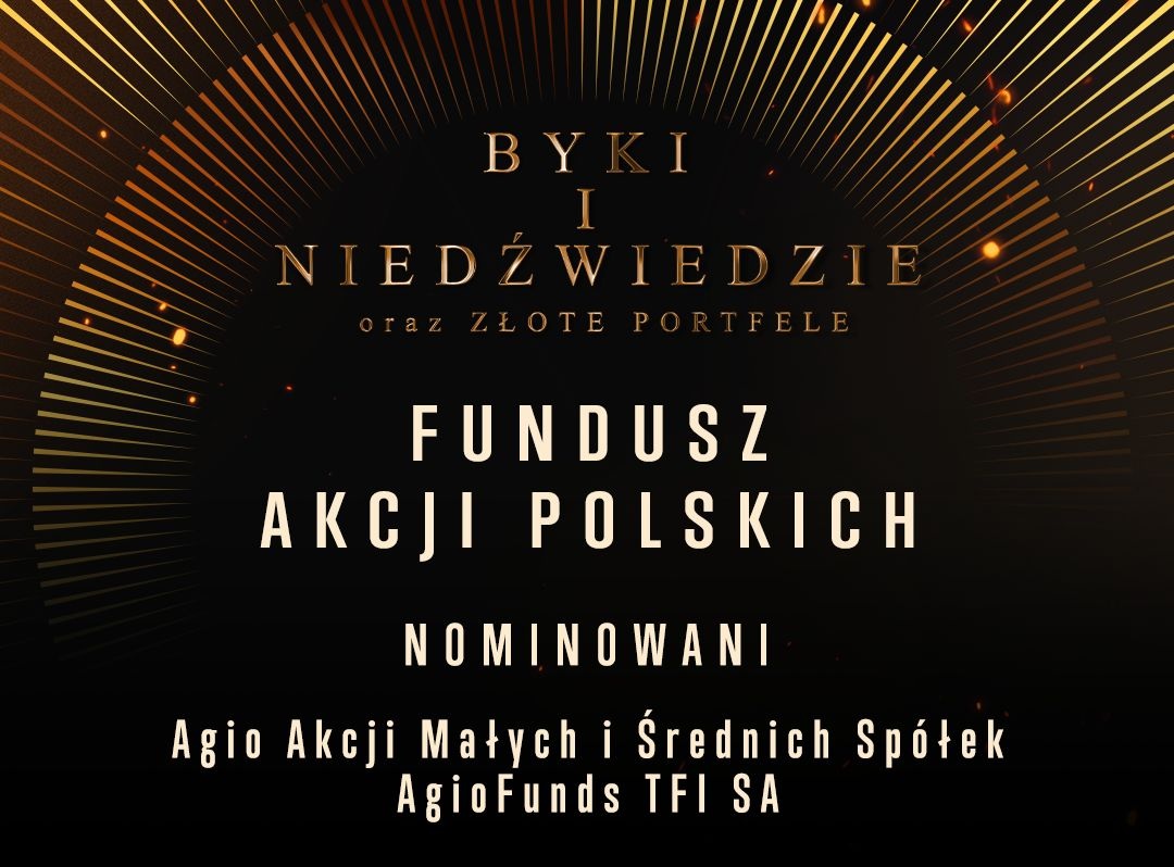 🏅 🏅 🏅 Złoty Portfel - AgioFunds TFI SA z nominacją do nagrody głównej! Trzymajcie kciuki i bądźcie z nami!👏