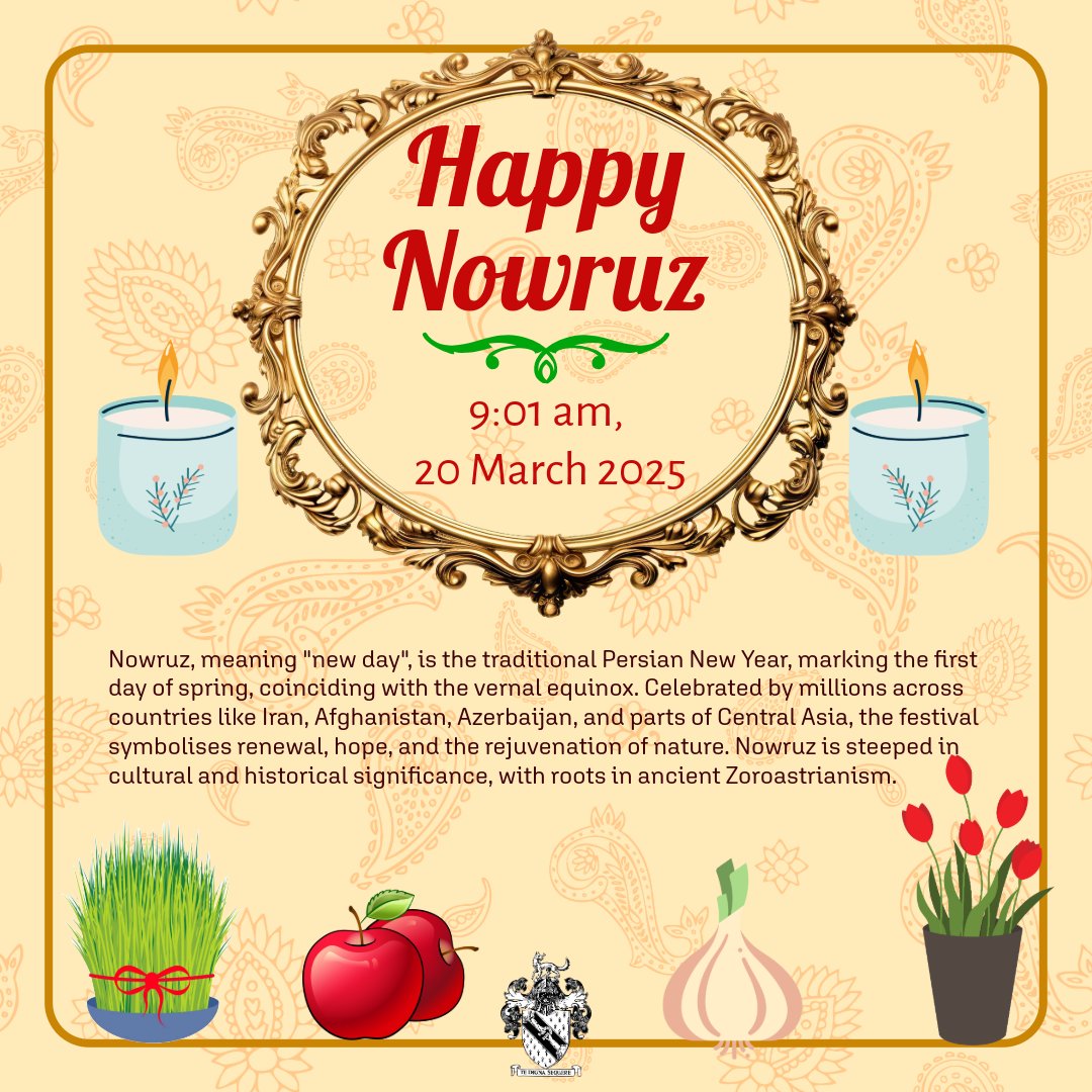 Happy Nowruz from Borlase! 🌸

Wishing our students and community a joyful Persian New Year filled with renewal, hope, and new beginnings. Let’s celebrate the start of Spring with positivity.

#Nowruz2025 #PersianNewYear #VernalEquinox