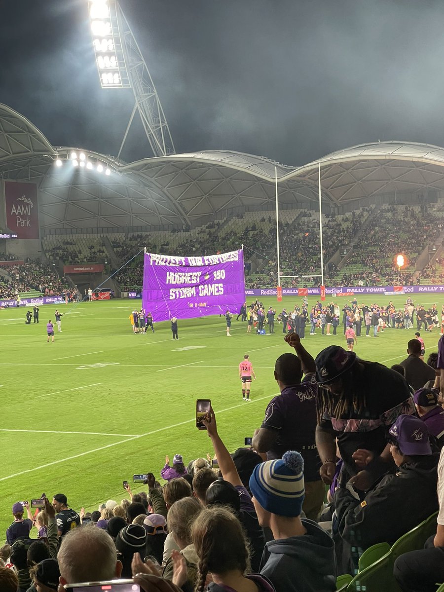 Hughesy 150 👑 #NRLStormPanthers