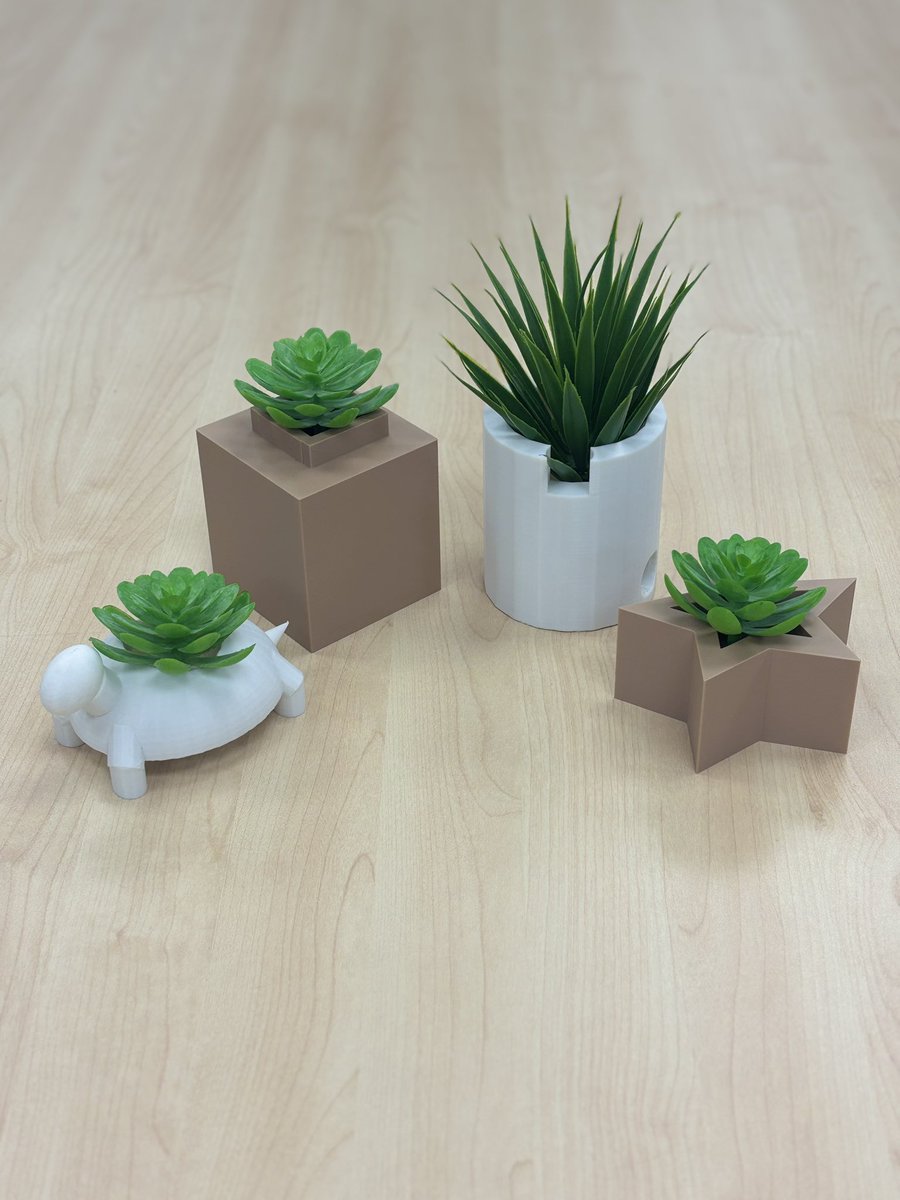 Year 6 Ss 3D printed Eco growers, great work! #3Dprint #Tinkercad #3Ddesign