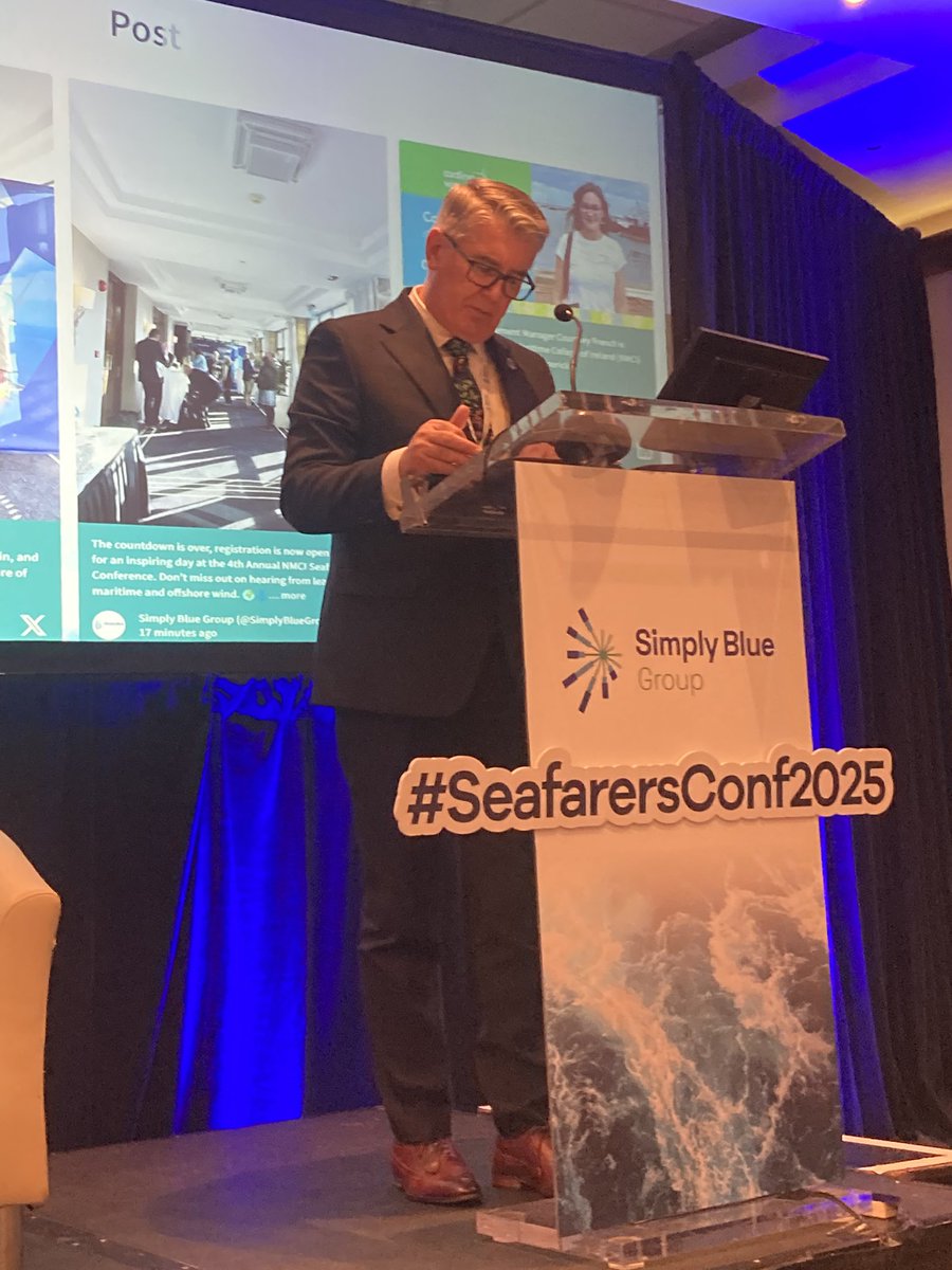 Capt. Brian Fitzgerald reminding all #seafarersconf2025 attendees of the recommendations from last year, let’s continue to build on these actions for today!