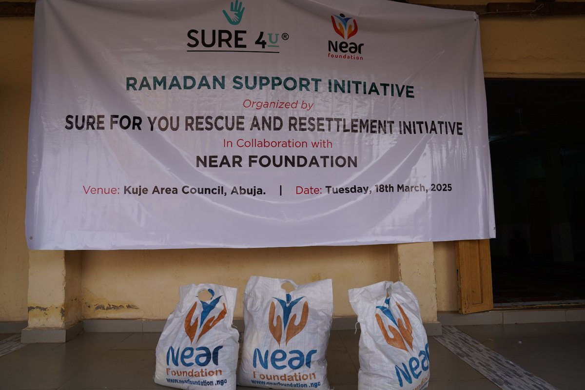 Sure4u_'s tweet image. On Tuesday 18th of March 2025, SURE4U in collaboration with NEAR Foundation, distributed 50 Ramadan gifts to 50 beneficiaries in Kuje Area Council, FCT - Abuja