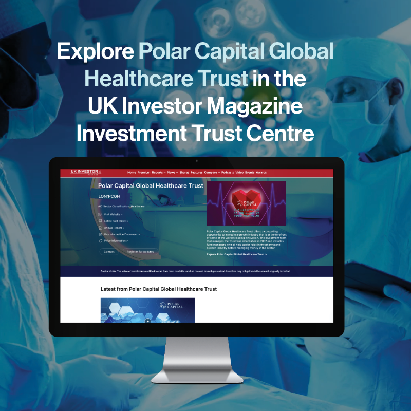 UKInvestorMAG's tweet photo. Polar Capital Global Healthcare Trust is an actively managed, global portfolio seeking the best growth opportunities across the healthcare sector
Discover #PCGH in our Investment Trust Centre