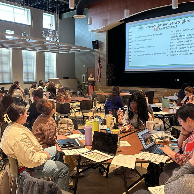 👏🏻🔥Michelle Anderton lead tonight's Hiring Class of 2024 meeting on functions of behavior, guiding our new teachers on preventative strategies they can use in their classrooms right away👏🏻🔥