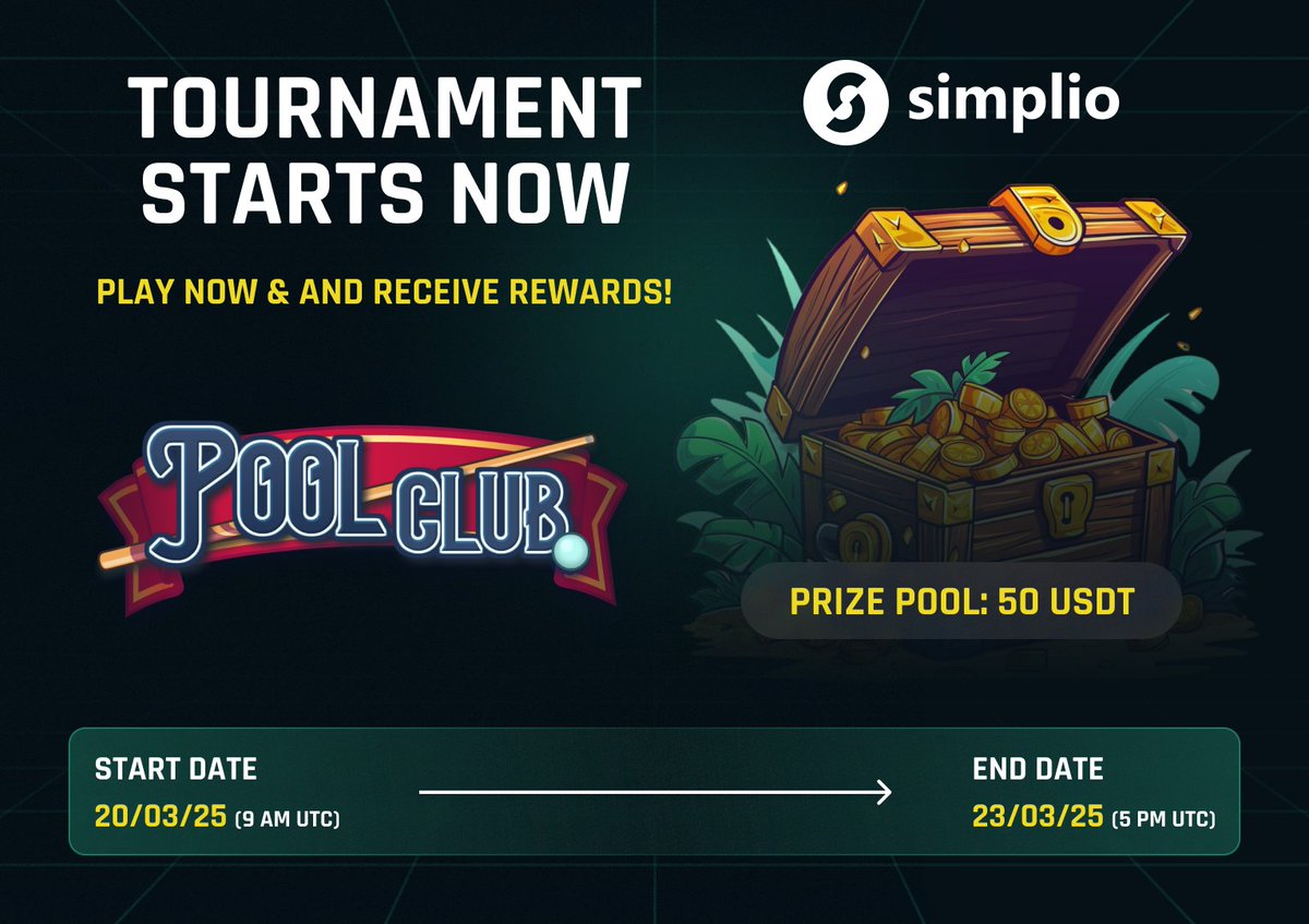 🎱 Pool Club Tournament – Join Now &amp; Compete for 50 USDT! 🏆

🔥 The tournament has already started! It’s time to test your precision and strategy in the ultimate billiards challenge. Sink your shots, outplay your opponents, and climb the leaderboard to claim your share of 50