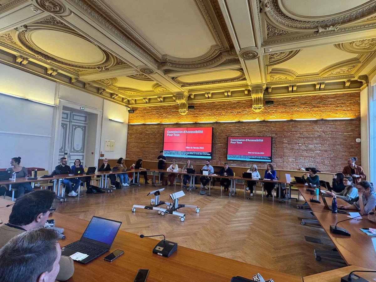 Hier, j’ai eu le plaisir de présider la Commission Communale d’Accessibilité Pour Tous de Toulouse.

Cette réunion a été l’occasion pour moi et pour l’ensemble des services de la collectivité de présenter les nombreuses actions menées en 2024 en faveur de l’accessibilité et de