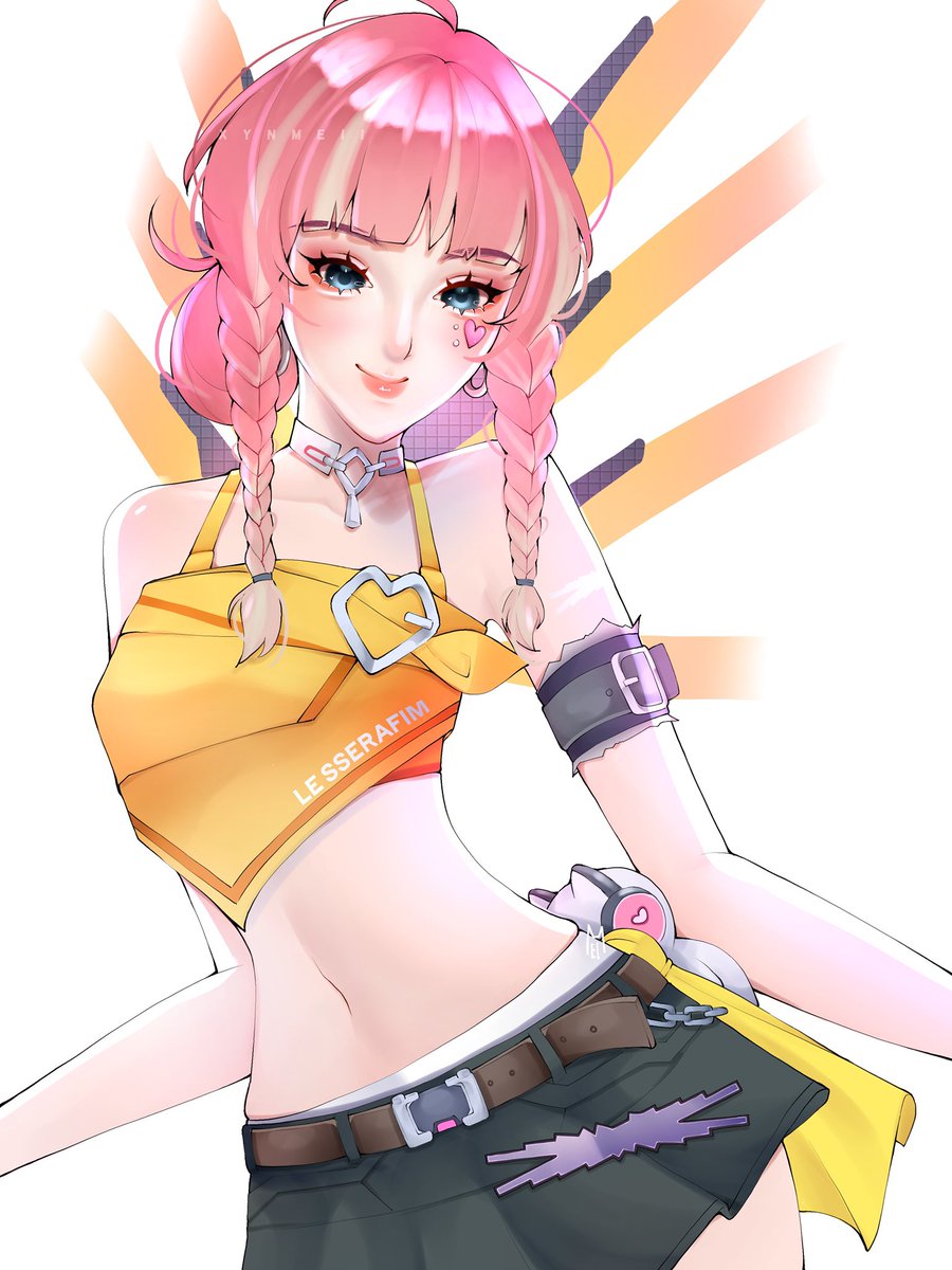 xynmeii's tweet image. #mercy 🪽x #LE_SSERAFIM #Overwatch2 #Overwatch2fanart