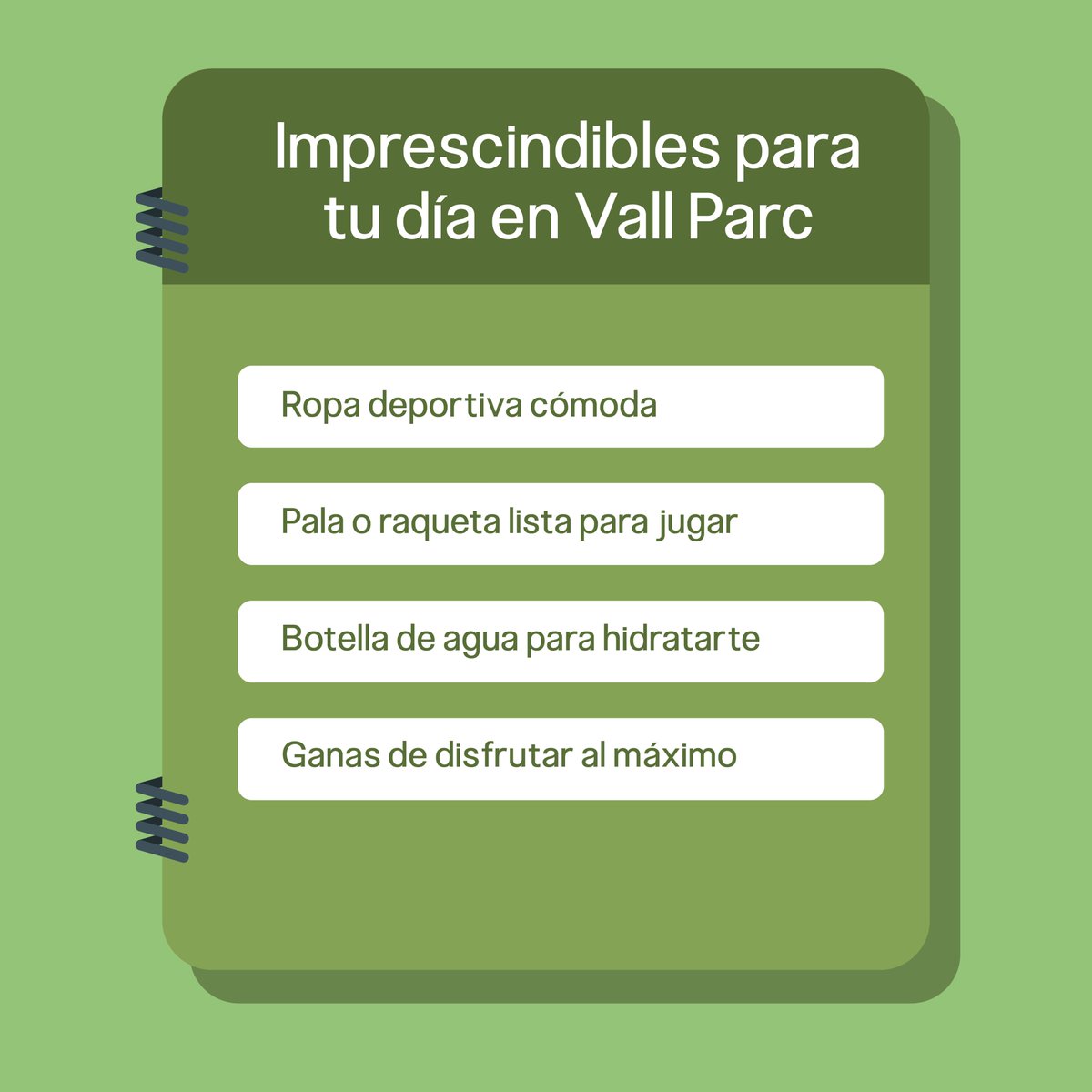 vallparc's tweet photo. 🎾🏋️‍♂️🏊‍♀️ Todo lo que necesitas para tu día en Vall Parc 🌿✨

✔️ Ropa deportiva cómoda
✔️ Pala o raqueta lista para jugar
✔️ Botella de agua para hidratarte 💦
✔️ Ganas de disfrutar al máximo

#VallParc #ClubDeportivoBarcelona #OasisDeportivo #Pádel #Tenis #Fitness https://t.co/Y9atMnQwdG
