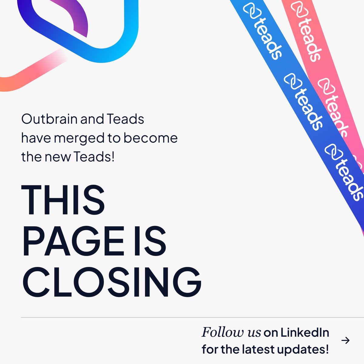 Outbrain and Teads have officially merged to become the new Teads, bringing together expertise, innovation, and a shared vision for the future of the open internet. This page will no longer be active, but you can stay connected by following us on LinkedIn: linkedin.com/company/teads/