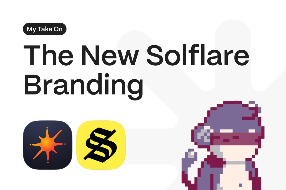 Big moves from @solflare_wallet with their fresh new branding! As a designer, here's my honest take on it 🧐

🧵