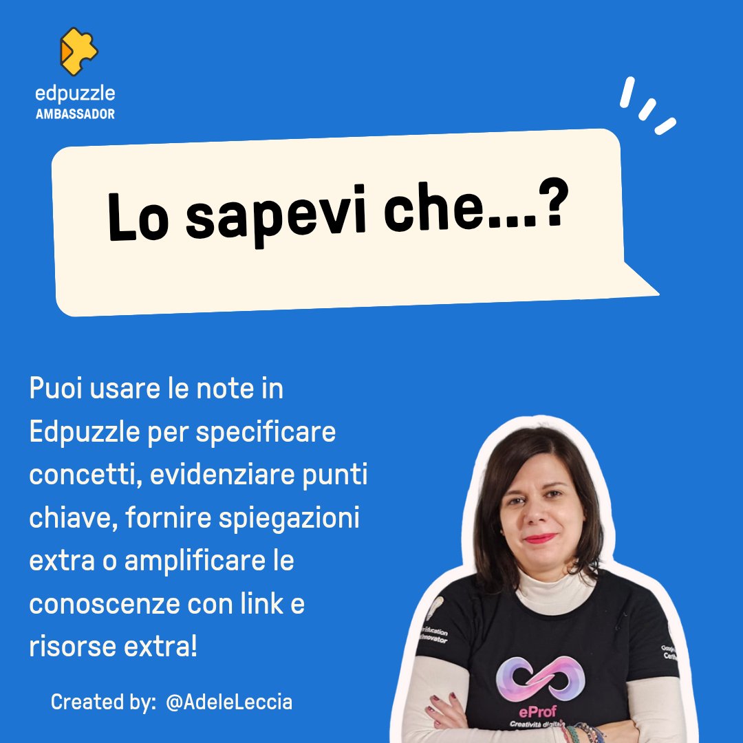 Come usare le note in Edpuzzle? Ecco alcuni suggerimenti! <a href="/edpuzzle/">Edpuzzle</a> <a href="/MannyDiscoTech/">Manny Curiel (He/Him/El)✨ 🏳️‍🌈 SpringCue 🔜 ISTE</a>