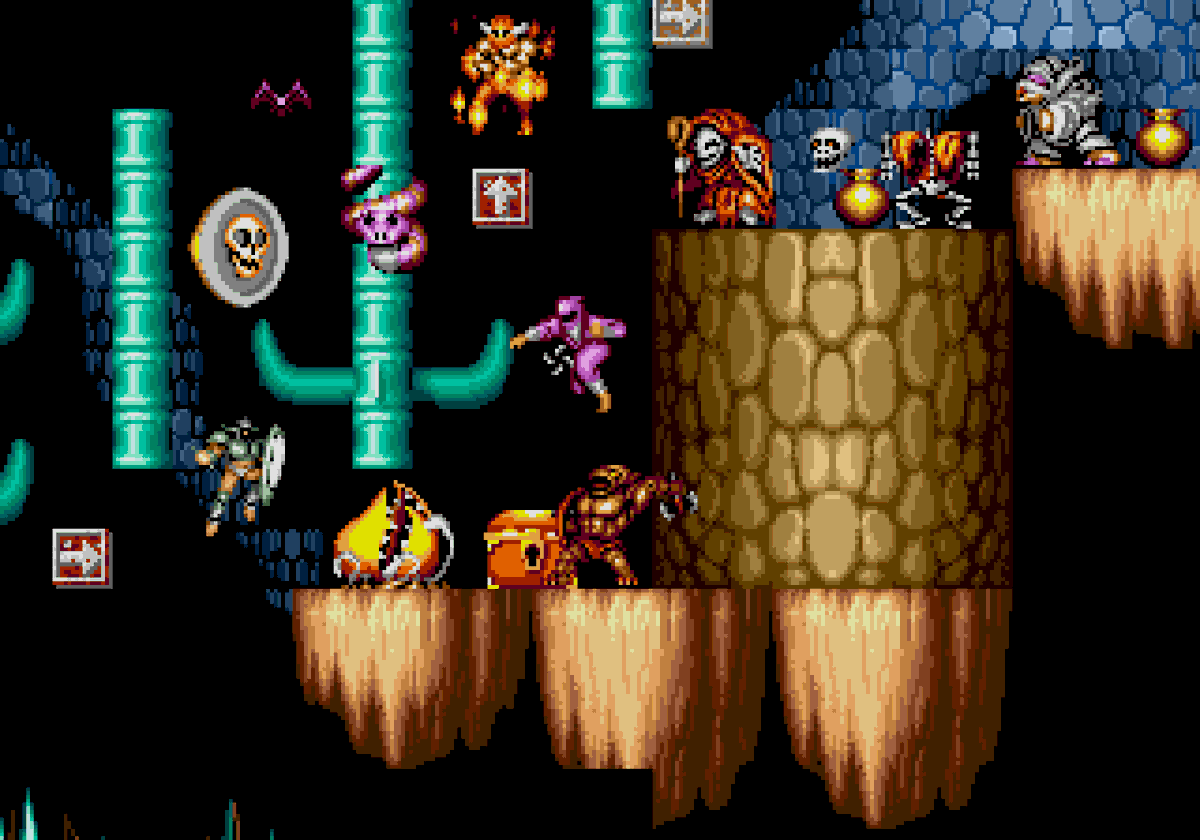 In 2018 I adapted the #Pixelart  of my favorite #capcom arcade game for the #MegaDrive

This is one of those cases where I'm really proud of the result and wouldn't change a thing today. Who knows, maybe one day the dream of #BlackTiger will come true