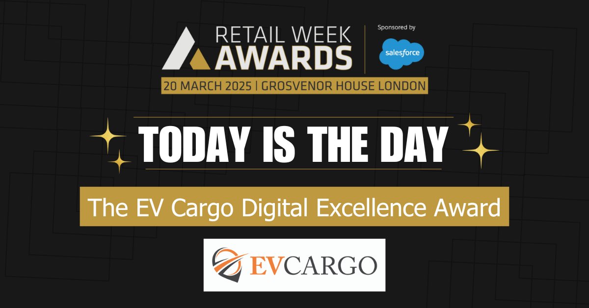 The day is here, this evening some of the biggest names in the retail industry will gather together at the Grosvenor House Hotel for the Retail Week Awards 2025.

We’re pleased to be sponsoring the Digital Excellence Award.

#EVCargo #RetailWeek #RetailWeekAwards #EmergeVest