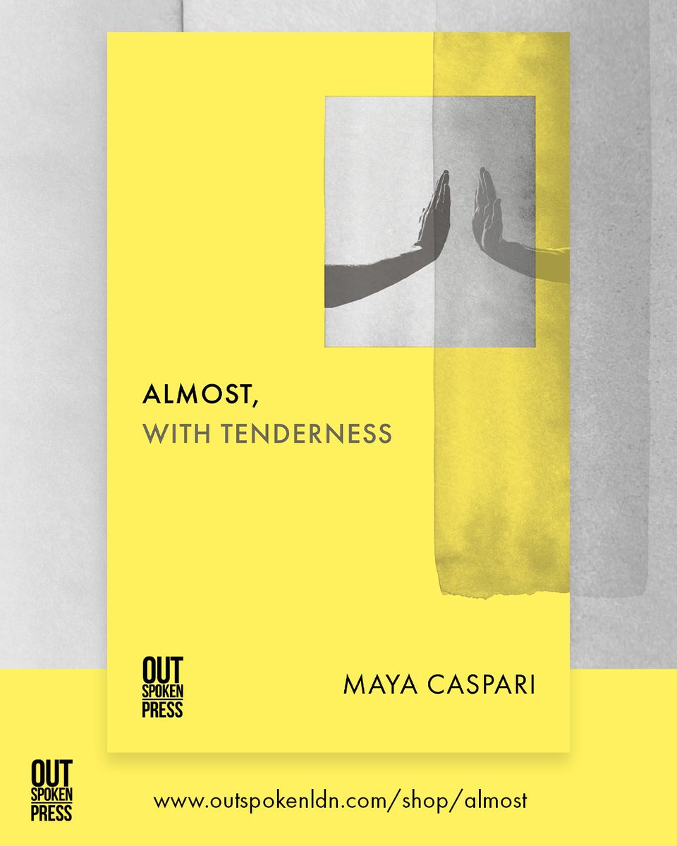 Out-Spoken Press (@outspoken_press) on Twitter photo ✨✨✨Happy Publication Day to <a href="/Mayamnc/">Maya Caspari</a> whose brilliant debut pamphlet, ALMOST, WITH TENDERNESS, is out today ✨✨✨
Order your copy here:
outspokenldn.com/shop/almost
And join us at <a href="/BurleyFisher/">Burley Fisher Books</a> on 3 April to celebrate the launch (registration link below) ✨✨✨Happy Publication Day to <a href="/Mayamnc/">Maya Caspari</a> whose brilliant debut pamphlet, ALMOST, WITH TENDERNESS, is out today ✨✨✨
Order your copy here:
outspokenldn.com/shop/almost
And join us at <a href="/BurleyFisher/">Burley Fisher Books</a> on 3 April to celebrate the launch (registration link below)