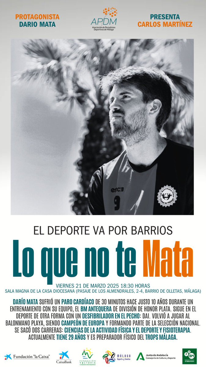 📣 ¡𝐑𝐞𝐠𝐫𝐞𝐬𝐚 ‘𝐄𝐥 𝐝𝐞𝐩𝐨𝐫𝐭𝐞 𝐯𝐚 𝐩𝐨𝐫 𝐛𝐚𝐫𝐫𝐢𝐨𝐬’!

El próximo viernes 21 de marzo tenemos una nueva cita del programa social y deportivo ‘El deporte va por barrios’ con <a href="/DarioMataBejar/">Darío Mata</a>. 

¡Te esperamos en la Casa Diocesana!