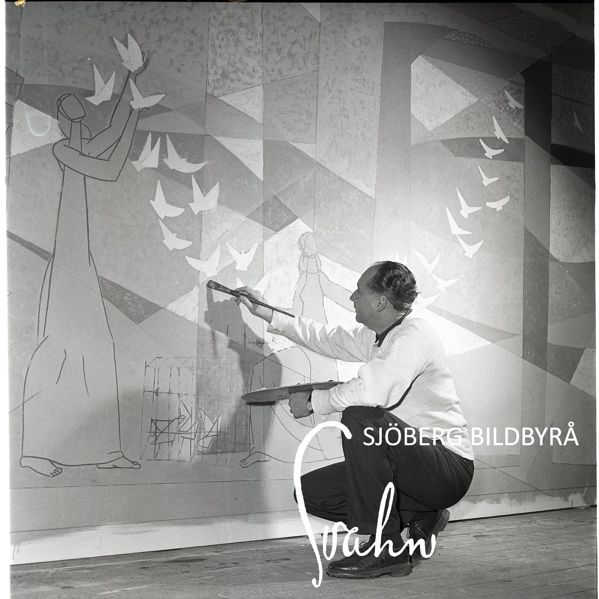 Sjobergbild's tweet image. Trist att behöva lägga in bilderna i arkivet med texten; okänd konstnär...
Ger bilderna en sista chans och hoppas någon känner igen honom på dessa 50-talsbilder.

#vem #konst #konstnär #vem #fråga #hjälp