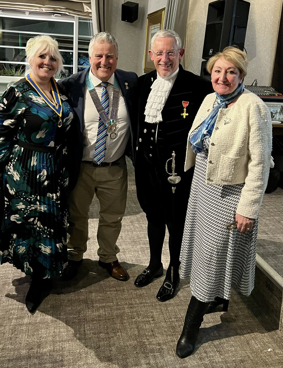 I thoroughly enjoyed talking to The Rotary Club of Sawley about the role of a High Sheriff and the history of the oldest secular officer in the country. 

Great pleasure as well to listen to member Jill Clarke JP talk about the Magistracy. 

Many thanks President Jayne