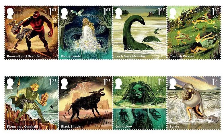 Okay, the UK folklore stamps are very cool.