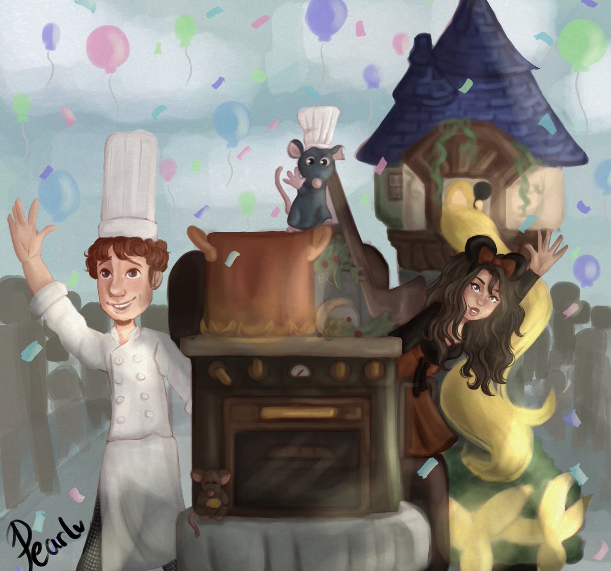 My March Vgen Entry, I had so much fun making this!!
Took me back to my Disney World trips and seeing all the characters on parade floats! <a href="/_VGen_/">VGen ✨ comms made easy</a> 

#VGenCode #vgenchallenge #art #digitalart #Disney