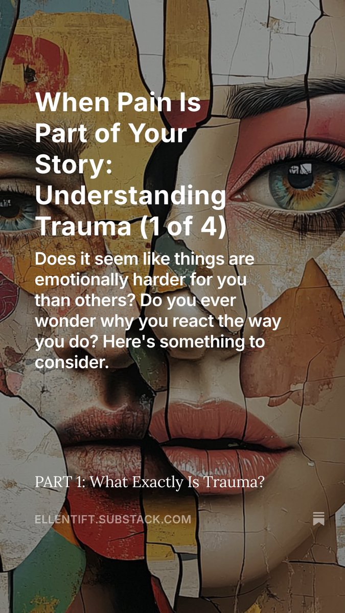 “What makes trauma so difficult is that the very defenses that once protected you—emotional numbness, hypervigilance, people-pleasing, self-isolation—can later become barriers to the connection and peace you deserve.”

open.substack.com/pub/ellentift/…