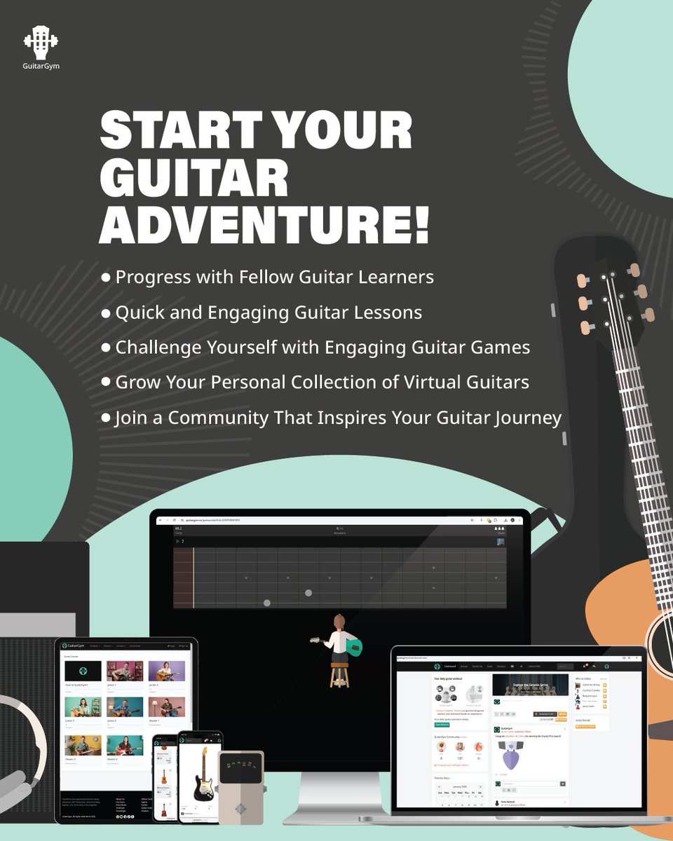 the_guitargym's tweet image. Learning guitar has never been this enjoyable. 🎸 With quick, engaging lessons and interactive games, making daily progress feels effortless and fun. 

The platform is ready. The community is ready. Are you?

#GuitarLearning #MusicEducation #Community #MusicTech