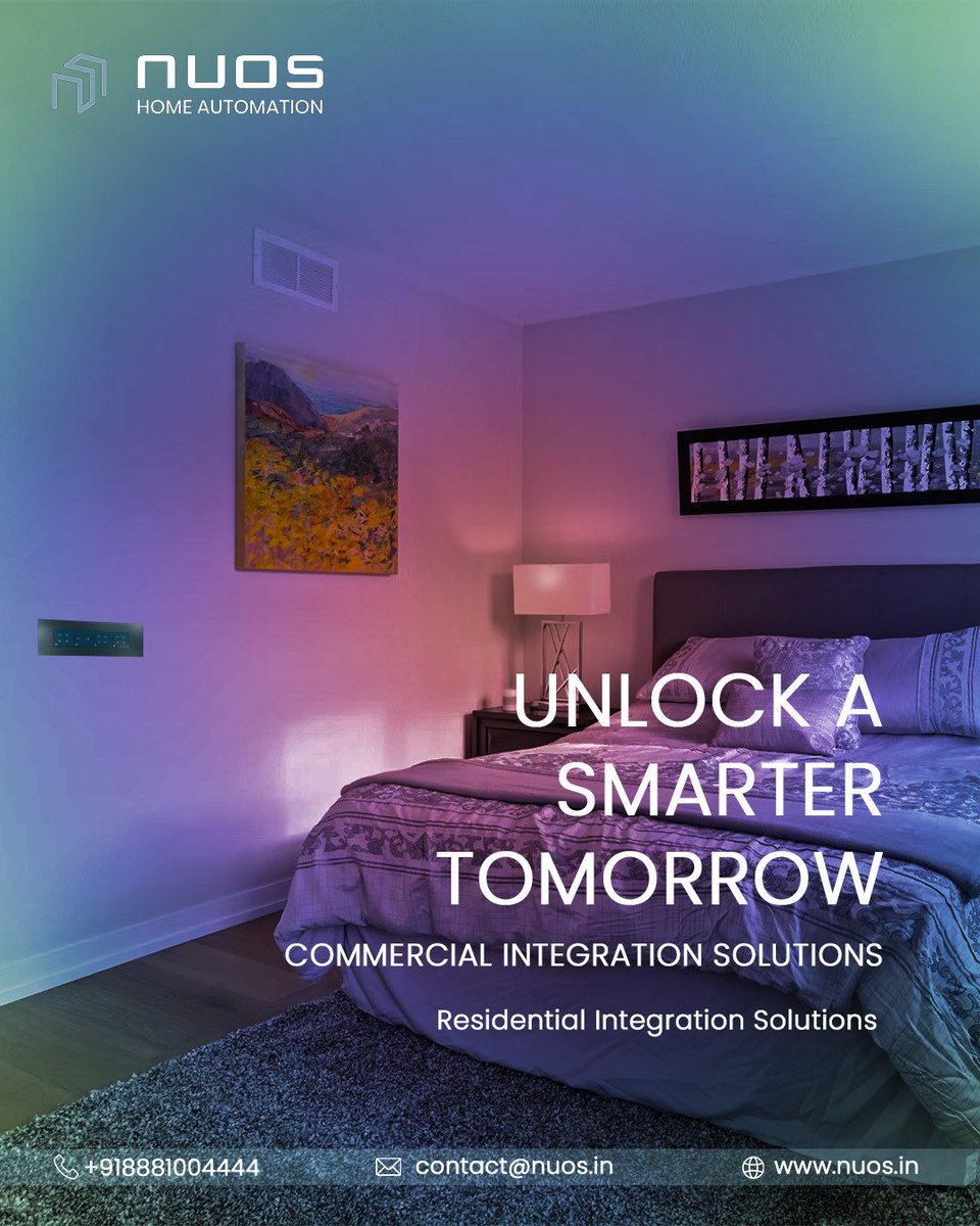 NuosSmartHome's tweet image. Smart lighting, effortless control! ✨ Set the perfect mood with NUOS Smart Touch Switch. Upgrade your home today!

📞 8881004444 | 🌐 nuos.in

#SmartLiving #HomeAutomation #TouchSwitch #TechForLife #IoT