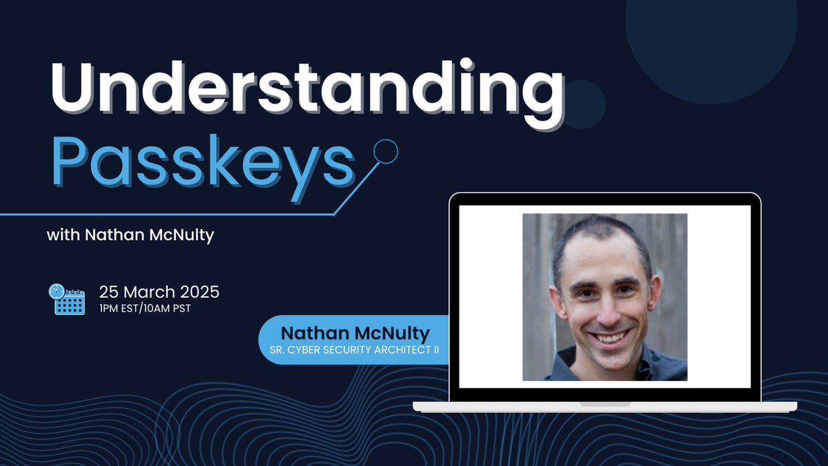 Patriot Consulting Technology Group (@patriotexperts) on Twitter photo Patriot's own <a href="/NathanMcNulty/">Nathan McNulty</a> will be taking on Passkeys in next week's webinar, where he will guide you through the ins and outs of a successful deployment.
When: March 25th, 1pm EST/10am PST
Register here:bit.ly/4iiLvDu Patriot's own <a href="/NathanMcNulty/">Nathan McNulty</a> will be taking on Passkeys in next week's webinar, where he will guide you through the ins and outs of a successful deployment.
When: March 25th, 1pm EST/10am PST
Register here:bit.ly/4iiLvDu