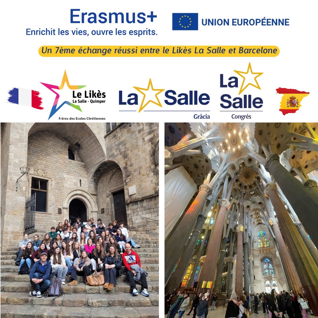Le_Likes's tweet photo. Retour sur le 7ème échange entre @Le_Likes #lasalle et #Barcelone avec les #lycées @LaSalleCongres et @LaSalleGracia :

https://t.co/wi1N4MpiS6

#échangeculturel #échangelinguistique #élèves #projet #ErasmusPlus @EUErasmusPlus https://t.co/1Kus8qyzri