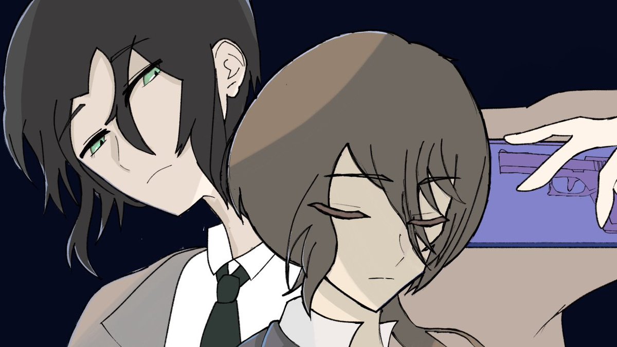 TRPG29745187's tweet photo. 初めてうちよそで書かせて貰ったファタール。
プル夜自陣です。
相方は左の子（@kamono27）さんです。HO2さんです。

あ、うちはHO1（右）です。 https://t.co/kUqAZrjA1l
