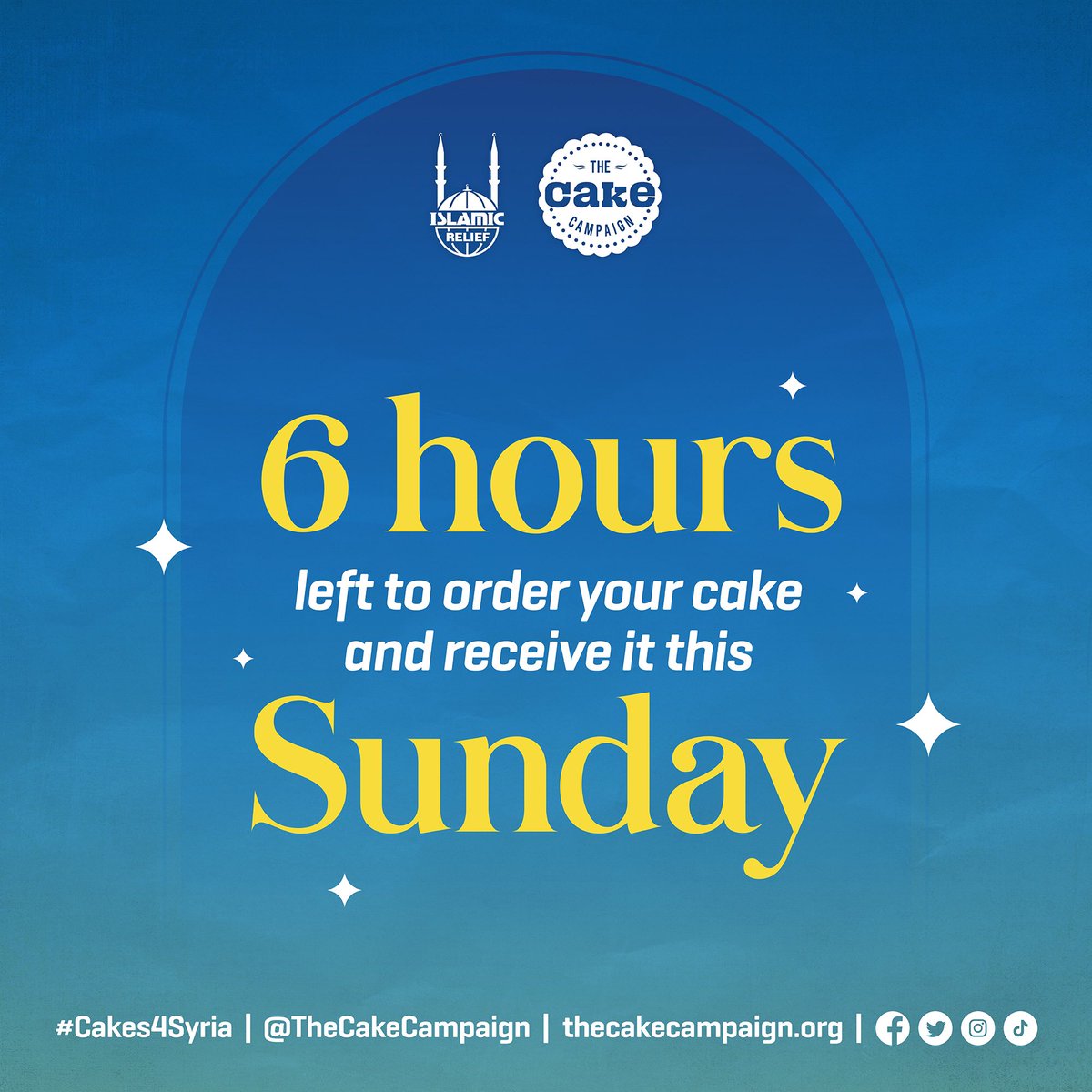 Remember to place your orders by 4pm 🛒thecakecampaign.org
