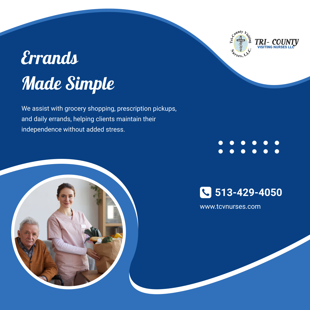 tricountynurses's tweet photo. Running errands shouldn’t be a burden. Our caregivers offer support with grocery shopping and daily tasks to keep life running smoothly. Contact us today! 

#HomeHealthCare #CincinnatiOH #ErrandHelp https://t.co/cnM2bNkP06