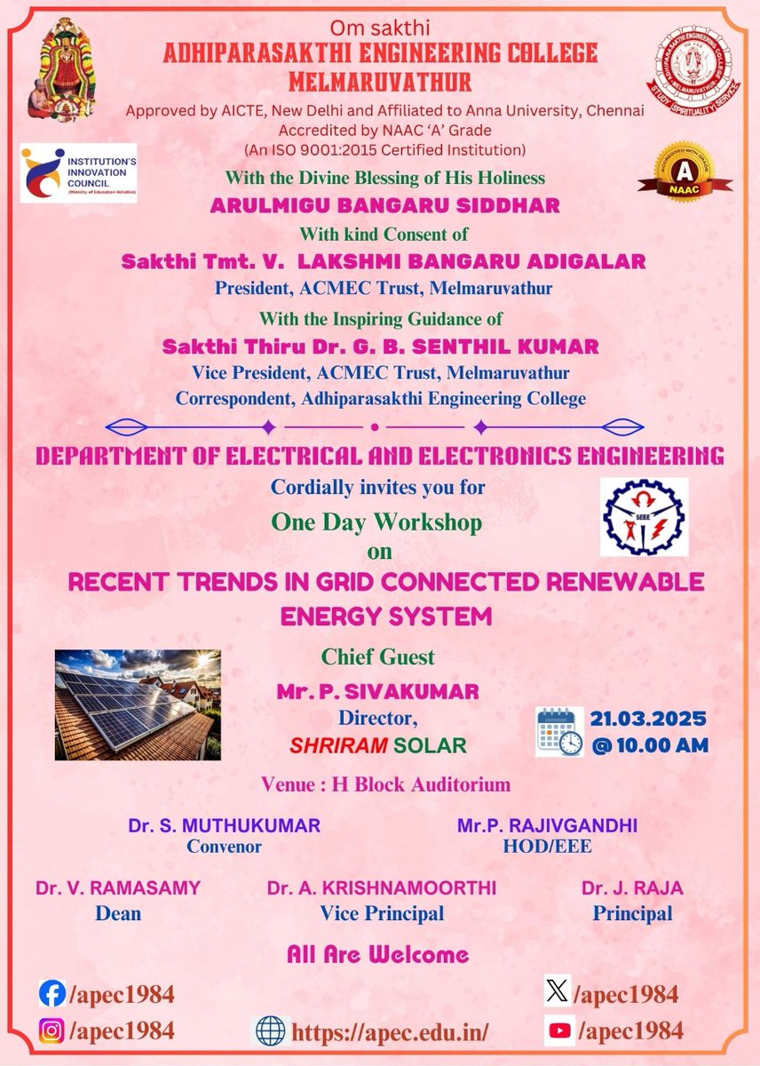 Adhiparasakthi Engineering College tweet media