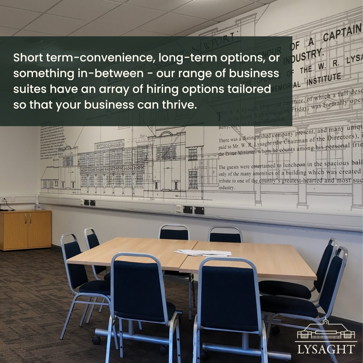 Tata Suite is one of our business suites at Lysaght that can be tailored to suit your needs. We support a range of different organisations who use our facilities to enhance their services and grow their business. 

Find out more about our hiring options: bit.ly/lysaght-hire