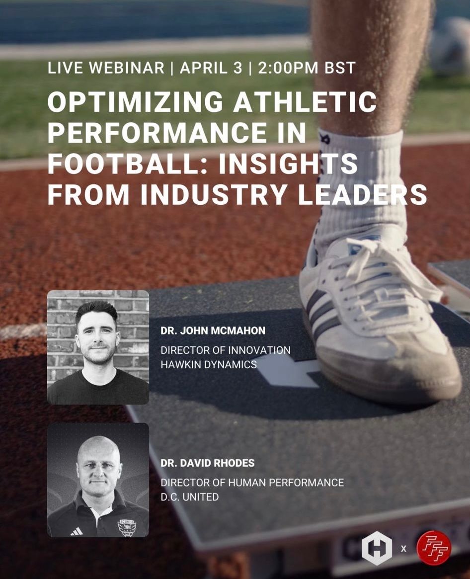 FREE WEBINAR with <a href="/HawkinDynamics/">Hawkin Dynamics</a>

Optimising Athlete Performance in Football webinar on Thursday 3rd April

Get insights from industry leaders <a href="/ForcePlateCoach/">Dr John McMahon</a> &amp; David Rhodes

Sign up for FREE at the link below

🔗 hawkindynamics.com/optimizing-per…