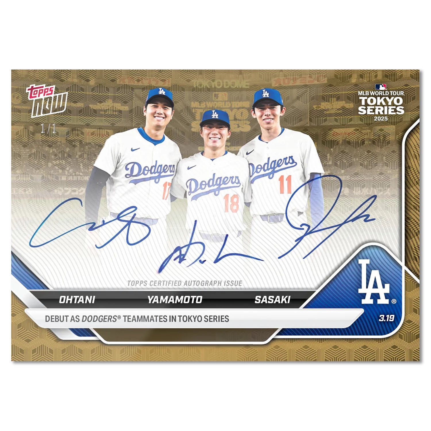 2025 Topps MLB series1 東京シリーズ DISPLAY 3箱