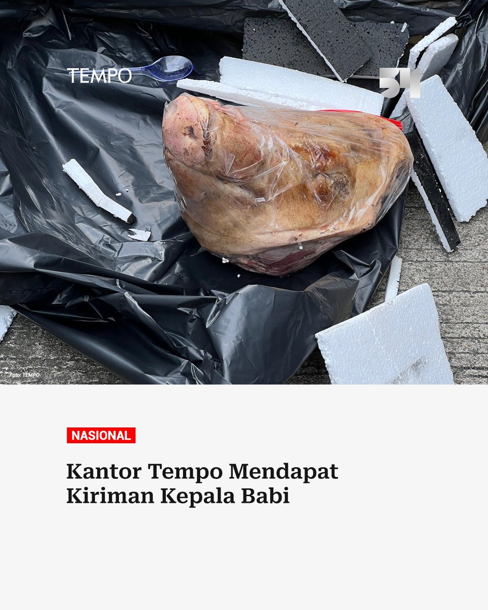Kantor Tempo mendapat kiriman kepala babi pada Rabu, 19 Maret 2025. Kepala babi tersebut dibungkus kotak kardus yang dilapisi styrofoam.

Kotak berisi kepala babi tersebut ditujukan kepada “Cica”.

#tempodotco #tempo