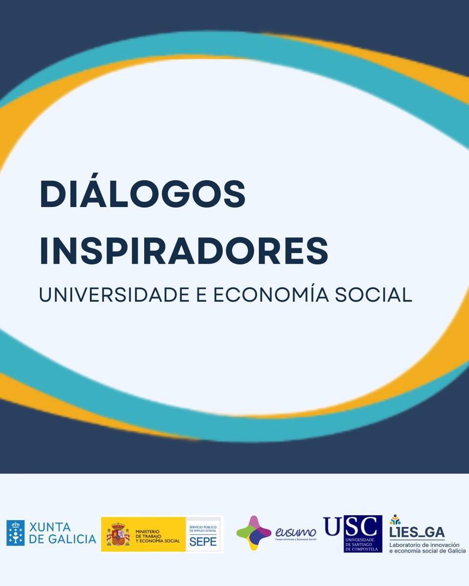 📢 A Universidade de Santiago de Compostela , a través de <a href="/LiesgaUSC/">Laboratorio Innovación e Econ. Social De Galicia</a> e no marco da #RedeEusumo, organiza este encontro para demostrar que a tecnoloxía e a economía social poden avanzar da man
 
📅 25 de marzo
⏰ 10:30h
📍 Santiago de Compostela
 
ℹeusumo.gal/dialogos-inspi…