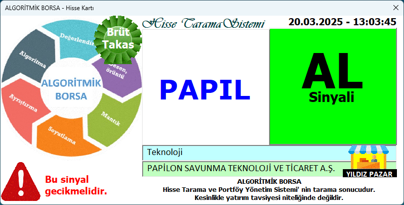 Akifkurtar's tweet photo. UYARI: Bu analiz gecikmeli bir analizdir!

#PAPIL algoritmik olarak incelendi. Veriler Telegram’da! 

20.03.2025 - 13:04
 Tüm analizler için: https://t.co/7m3tO75Y26 https://t.co/viEIpTHz0A