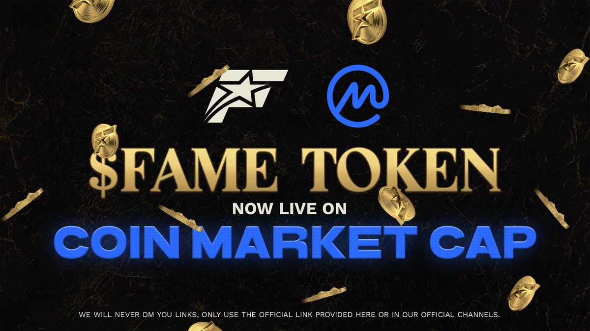 FAME Network (@fametoken) on Twitter photo $FAME is Now Live on <a href="/CoinMarketCap/">CoinMarketCap</a>ย ๐
Another milestone for $FAME, we're now officially listed on CoinMarketCap!
๐ย Check our page out here:
coinmarketcap.com/currencies/famโฆ $FAME is Now Live on <a href="/CoinMarketCap/">CoinMarketCap</a>ย ๐
Another milestone for $FAME, we're now officially listed on CoinMarketCap!
๐ย Check our page out here:
coinmarketcap.com/currencies/famโฆ