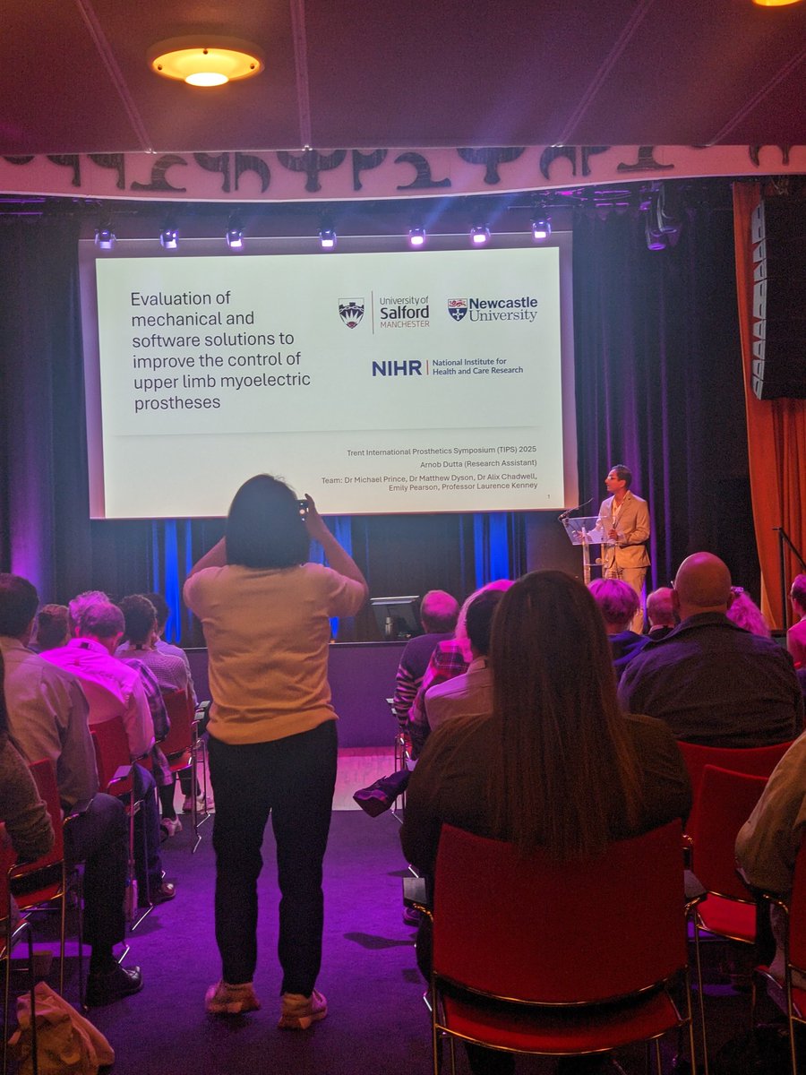 Great to see Arnob presenting on our <a href="/NIHRresearch/">National Institute for Health and Care Research</a> i4i project this morning at #TIPS25

<a href="/SalfordHMR/">Salford Human Movement and Rehabilitation Research</a> <a href="/EngineeringNCL/">Engineering at Newcastle</a>