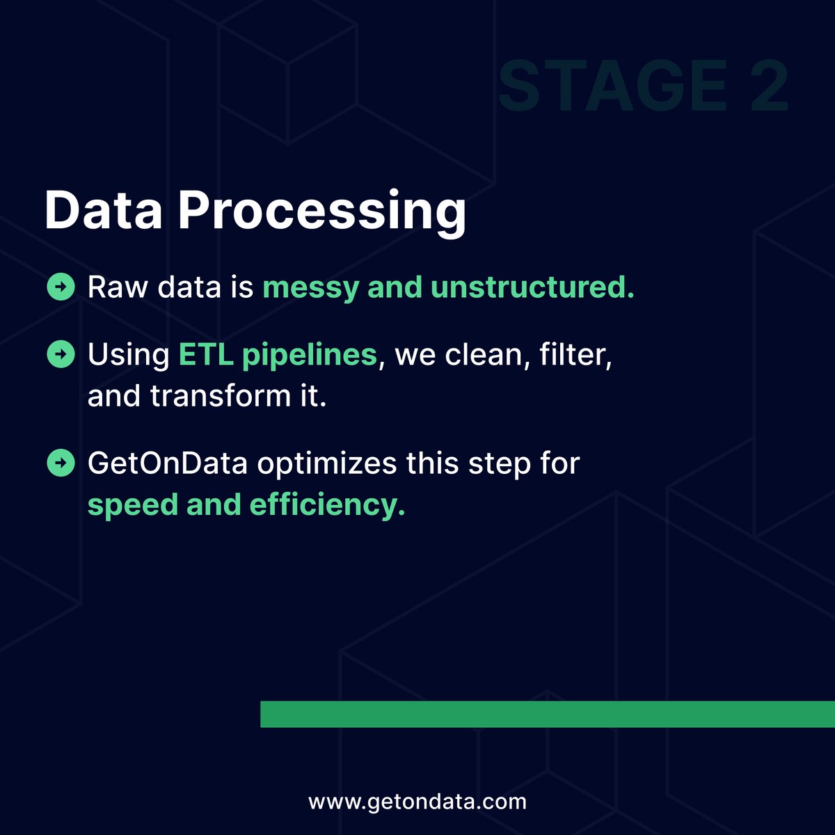 getondata's tweet photo. Your data is like an uncut diamond 💎

1️⃣ Data Collection: Accuracy is key 📊
2️⃣ Data Processing: We clean, filter &amp; prepare with ETL 🧠
3️⃣ Data Storage: Secure, scalable &amp; accessible 🏢 4️⃣ Data Visualization: Turning numbers into action 🎯

#DataPipeline #ActionableInsights https://t.co/K5QDWb88qI