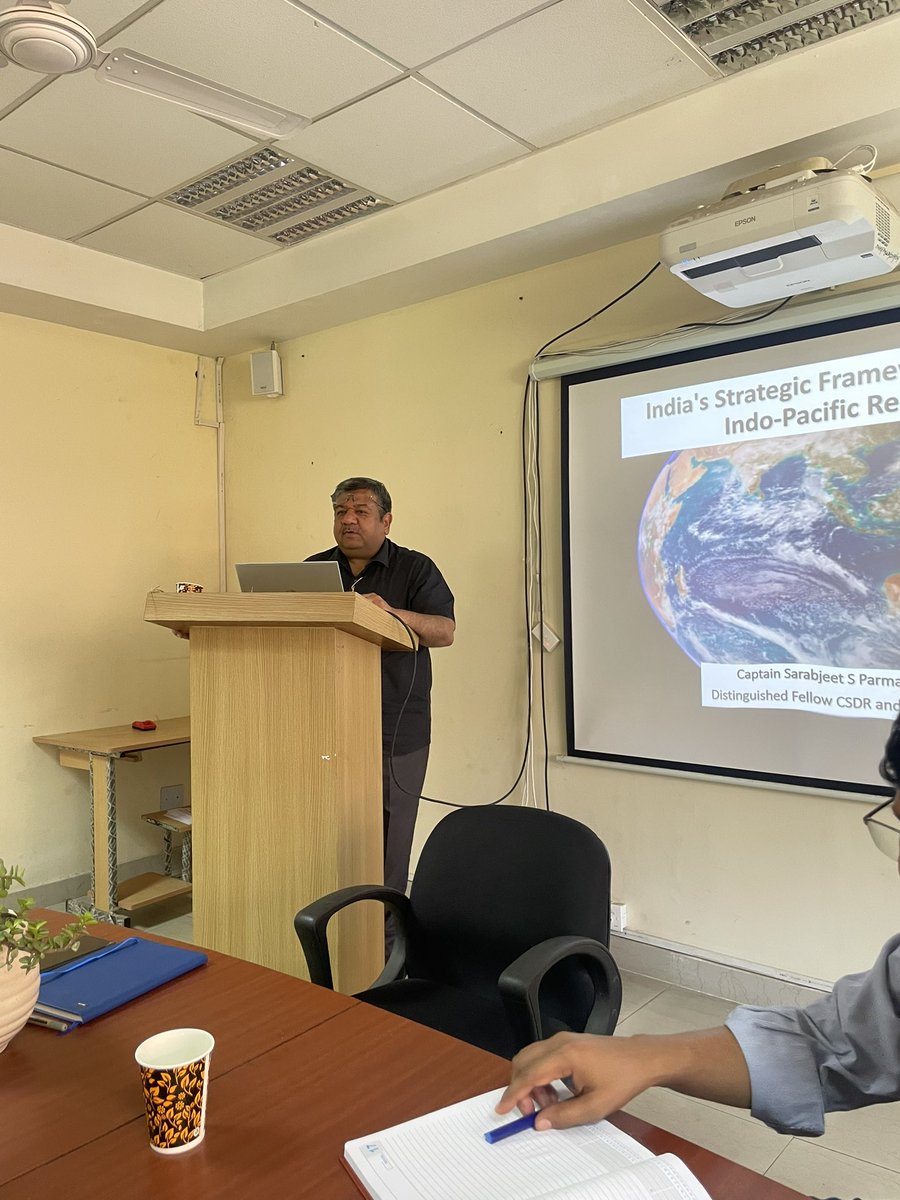SCNSS, JNU (@scnss_jnu) on Twitter photo SCNSS hosted <a href="/Harpoonleader/">Sarabjeet S Parmar</a> for a thought provoking session on ‘India’s Strategic Framework for the Indo-Pacific Region’ followed by Q & A. Faculty members and students actively engaged in discussions on India's strategic priorities in the Indo-Pacific.
<a href="/JNU_official_50/">Jawaharlal Nehru University (JNU)</a> SCNSS hosted <a href="/Harpoonleader/">Sarabjeet S Parmar</a> for a thought provoking session on ‘India’s Strategic Framework for the Indo-Pacific Region’ followed by Q & A. Faculty members and students actively engaged in discussions on India's strategic priorities in the Indo-Pacific.
<a href="/JNU_official_50/">Jawaharlal Nehru University (JNU)</a>