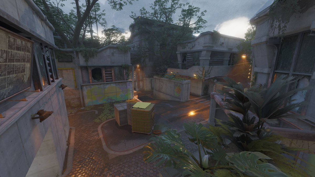 Grum1x's tweet image. #de_echolab🧪 Last month, we received a lot of requests from the community to finalize the map.
The map is still a WIP🏗️. In the latest version, we've added some weather conditions and colored lights. 🌦️
Map can be found @ steamcommunity.com/sharedfiles/fi…
#leveldesign #gamedevelopment